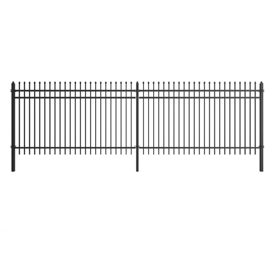 Chery Industrial 10x7 ft Steel Fence with 3 Rails, 30 Panels