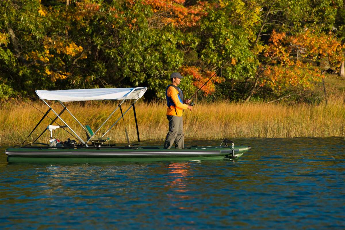 Sea Eagle FSK16 FishSkiff™ - Swivel Seat Canopy - Front View