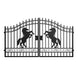 Chery Industrial | 12x8 ft Dual Swing Driveway Gate with Horse Pattern