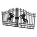 Chery Industrial 12x8 ft Dual Swing Driveway Gate with Horse Pattern