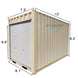 Chery Industrial 12' Small Cubic Shipping Container, Rollup Door