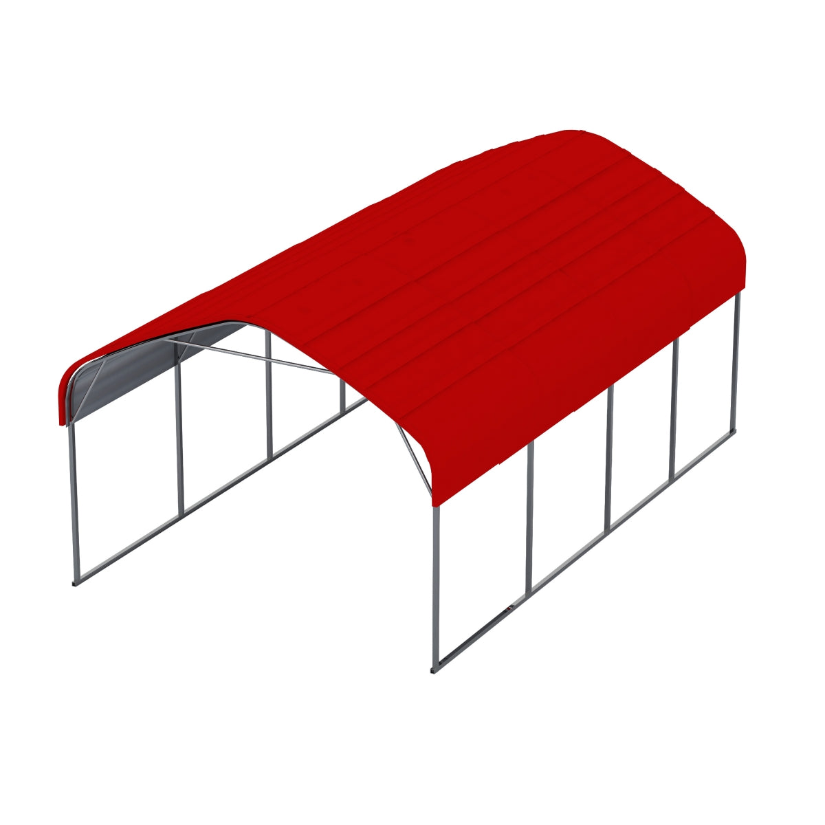 Chery Industrial 12x20 ft Outdoor Metal Carport - Thumbnail 4