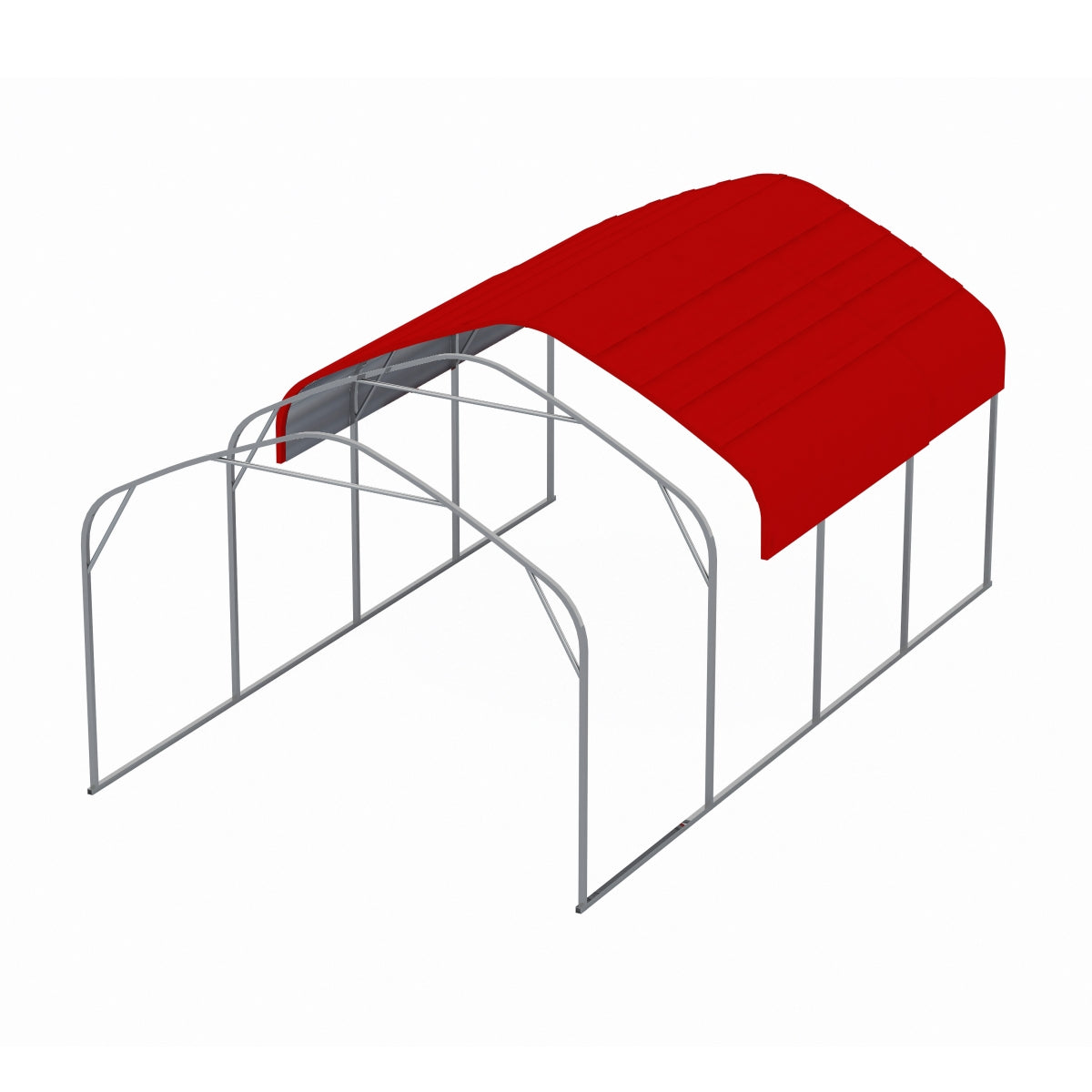 Chery Industrial 12x20 ft Outdoor Metal Carport - Thumbnail 3