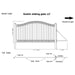Chery Industrial 12x6 ft Steel Sliding Driveway Gate