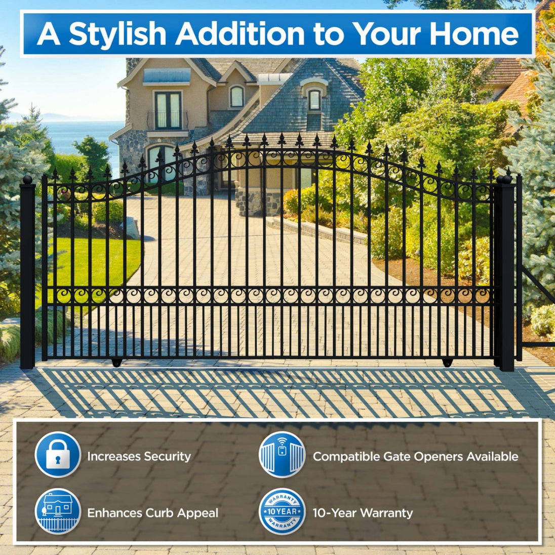 Chery Industrial 16x6 ft Steel Sliding Driveway Gate
