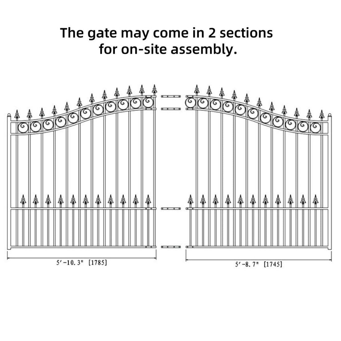 Chery Industrial 12x6 ft Steel Sliding Driveway Gate