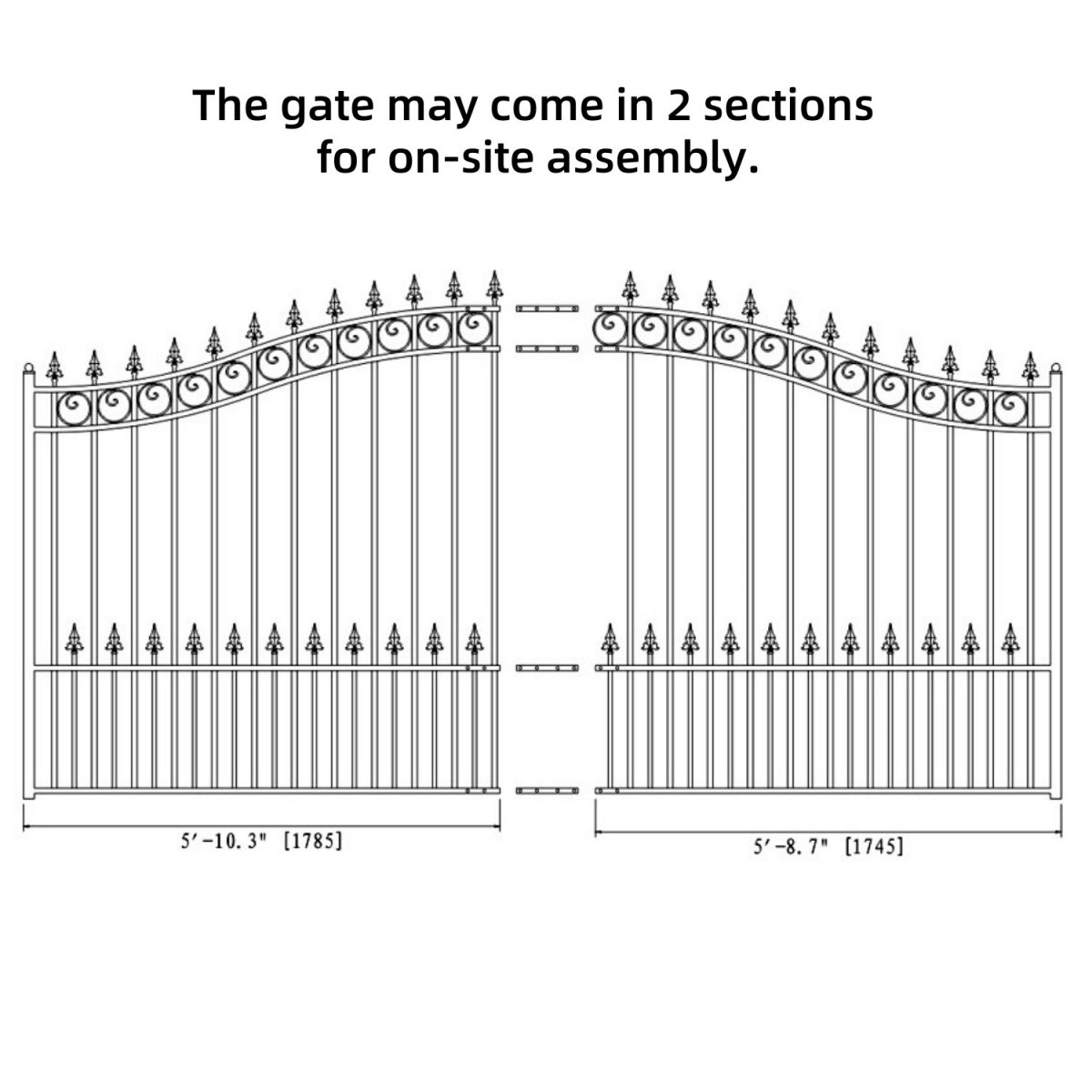 Chery Industrial 12x6 ft Steel Sliding Driveway Gate