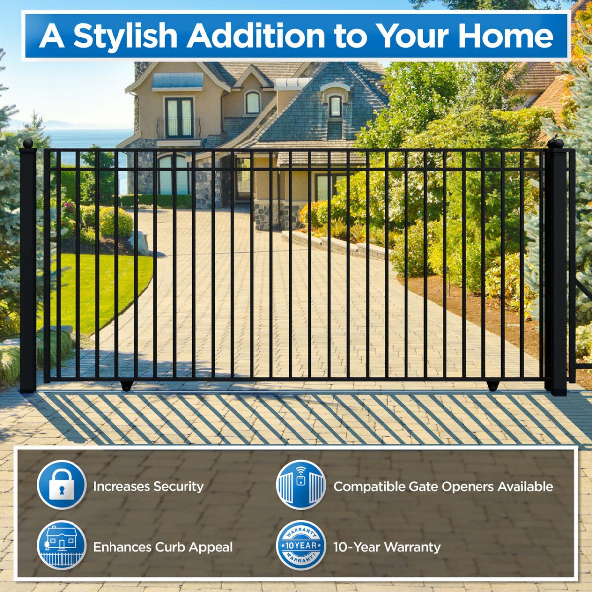 Chery Industrial 14x6 ft Steel Sliding Driveway Gate