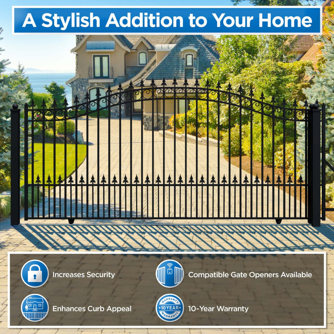 Chery Industrial 16x6 ft Steel Sliding Driveway Gate