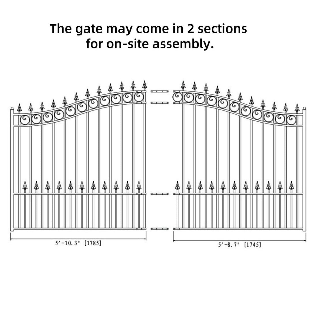 Chery Industrial 12x6 ft Steel Sliding Driveway Gate