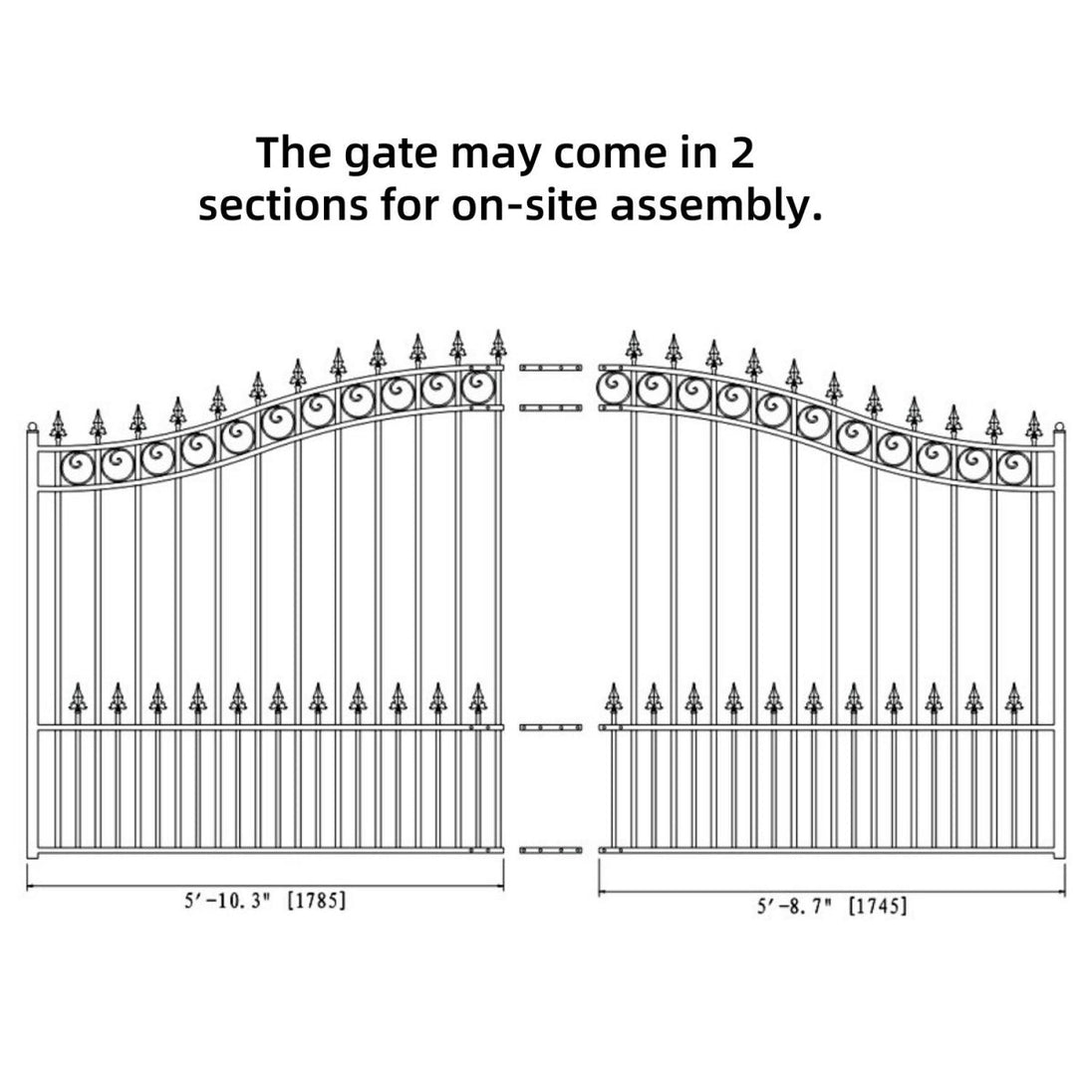 Chery Industrial 12x6 ft Steel Sliding Driveway Gate