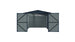 Chery Industrial 13'x20' Plus Upgraded Metal Garage Shed with Double Front Doors, Side Entry Door