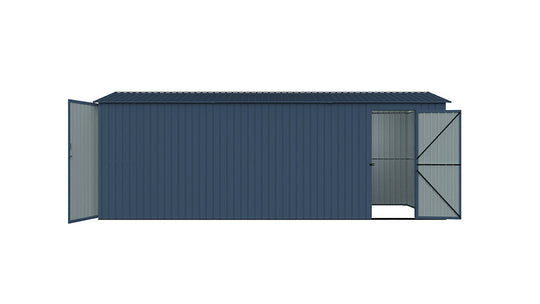Chery Industrial 13'x20' Plus Upgraded Metal Garage Shed with Double Front Doors, Side Entry Door