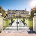 Chery Industrial 14x8 ft Steel Dual Swing Driveway Gate with Horse Pattern