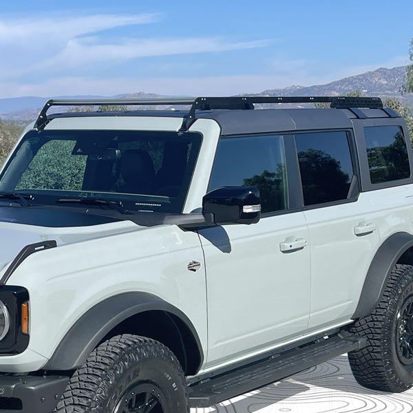 BadAss Tents Ford 2021-22 NEW Bronco - 4 Door Full Roof Rack w/ Black Cross Bars-V2