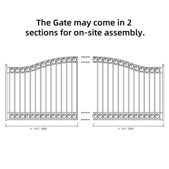 Chery Industrial 14x6 ft Steel Sliding Driveway Gate