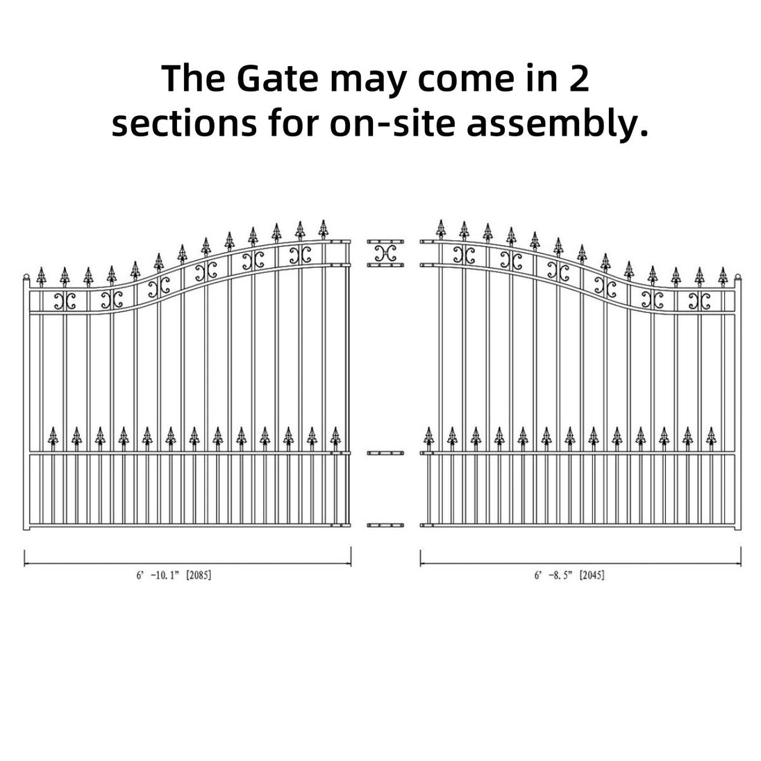 Chery Industrial 14x6 ft Steel Sliding Driveway Gate