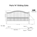 Chery Industrial 14x6 ft Steel Sliding Driveway Gate