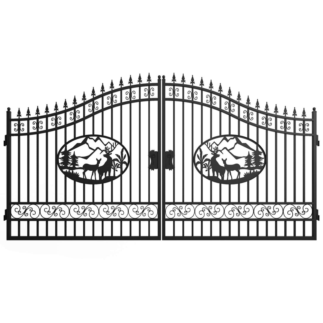 Chery Industrial | 14x8 ft Steel Dual Swing Driveway Gate