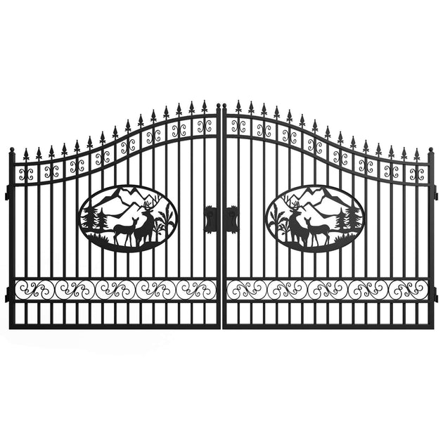 Chery Industrial | 14x8 ft Steel Dual Swing Driveway Gate