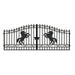 Chery Industrial | 14x8 ft Steel Dual Swing Driveway Gate with Horse Pattern