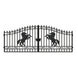 Chery Industrial | 14x8 ft Steel Dual Swing Driveway Gate with Horse Pattern