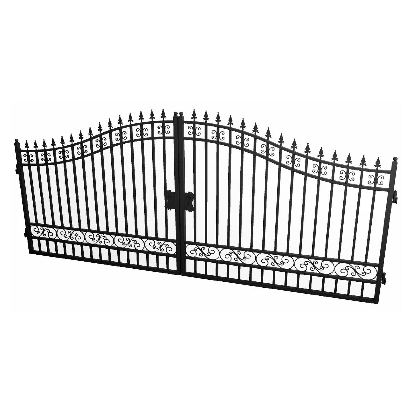 Chery Industrial 16x8 ft Steel Dual Swing Driveway Gate