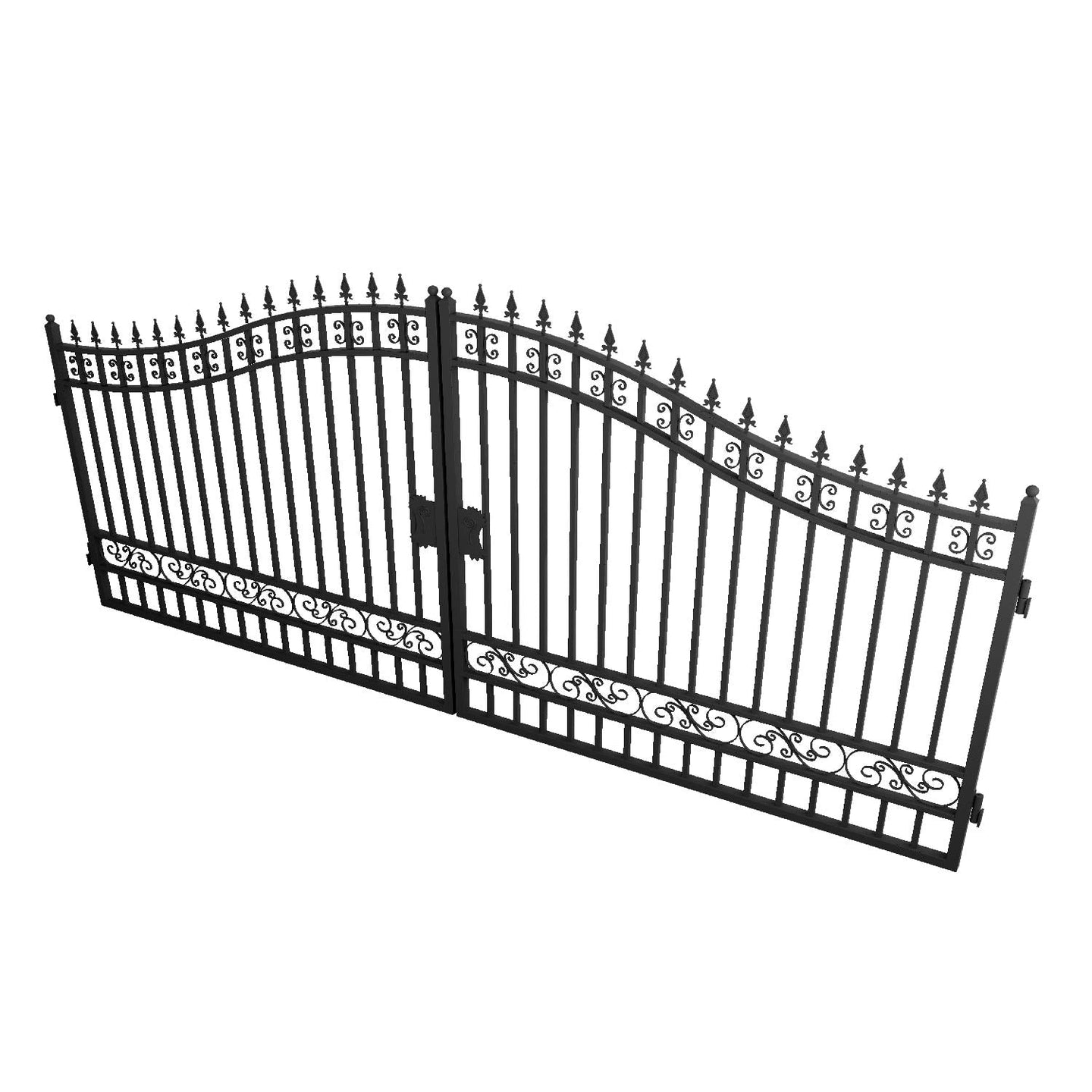 Chery Industrial 16x8 ft Steel Dual Swing Driveway Gate