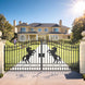 Chery Industrial 16x8 ft Steel Dual Swing Driveway Gate with Horse Pattern