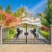 Chery Industrial 16x8 ft Steel Dual Swing Driveway Gate with Horse Pattern