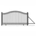 Chery Industrial 16ft Steel Sliding Driveway Gate with 5ft Pedestrian Gate