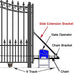 Chery Industrial 16ft Steel Sliding Driveway Gate with 5ft Pedestrian Gate