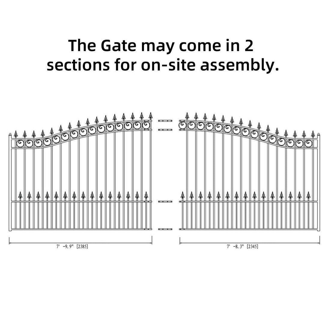 Chery Industrial 16x6 ft Steel Sliding Driveway Gate