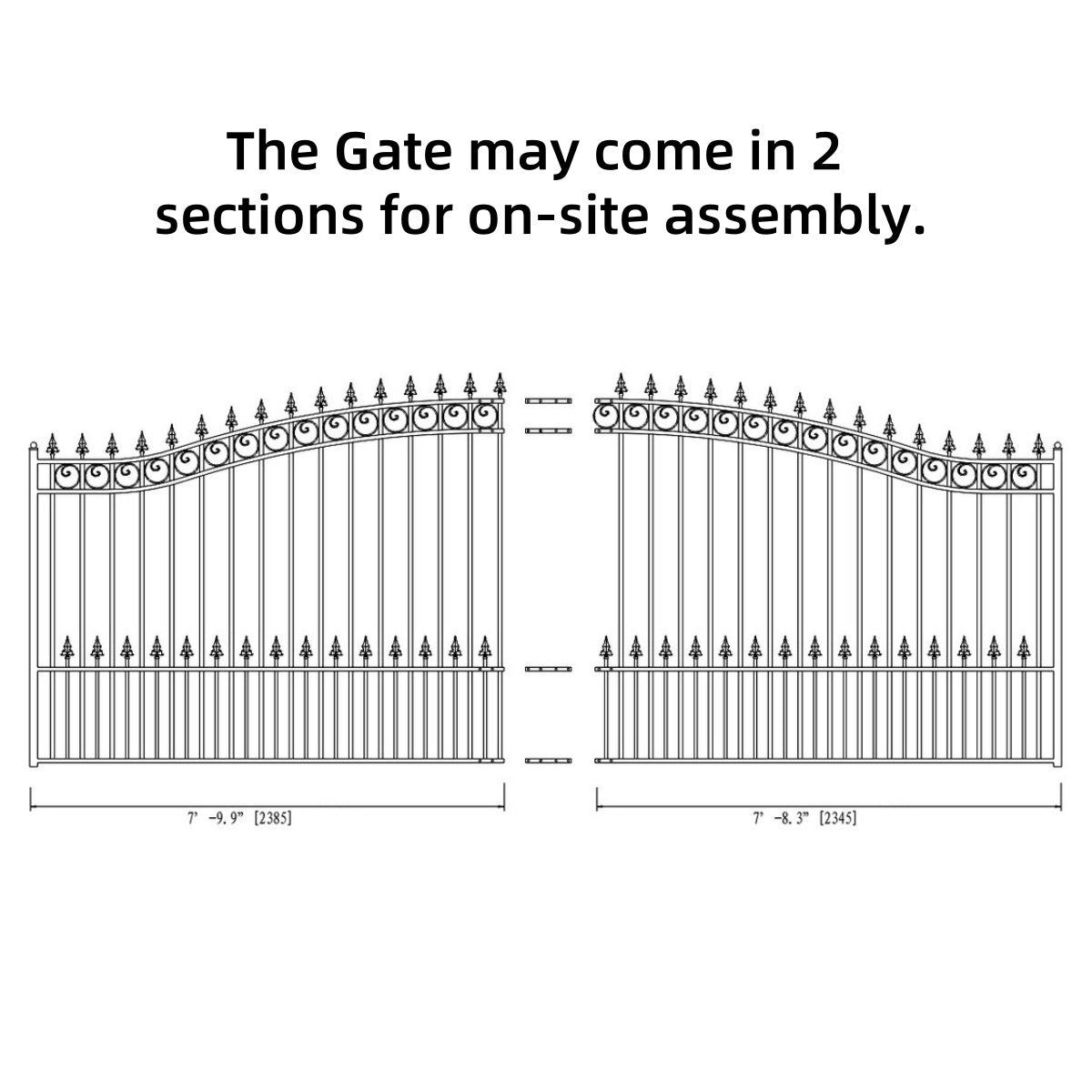 Chery Industrial 16x6 ft Steel Sliding Driveway Gate