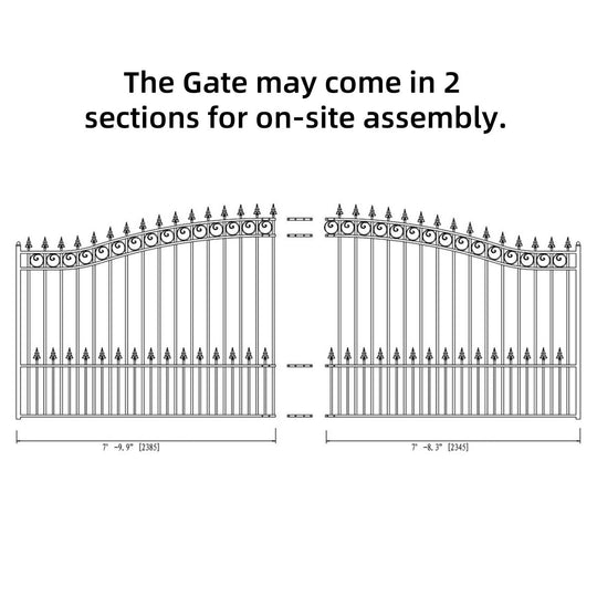 Chery Industrial 16x6 ft Steel Sliding Driveway Gate