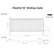 Chery Industrial 16x6 ft Steel Sliding Driveway Gate