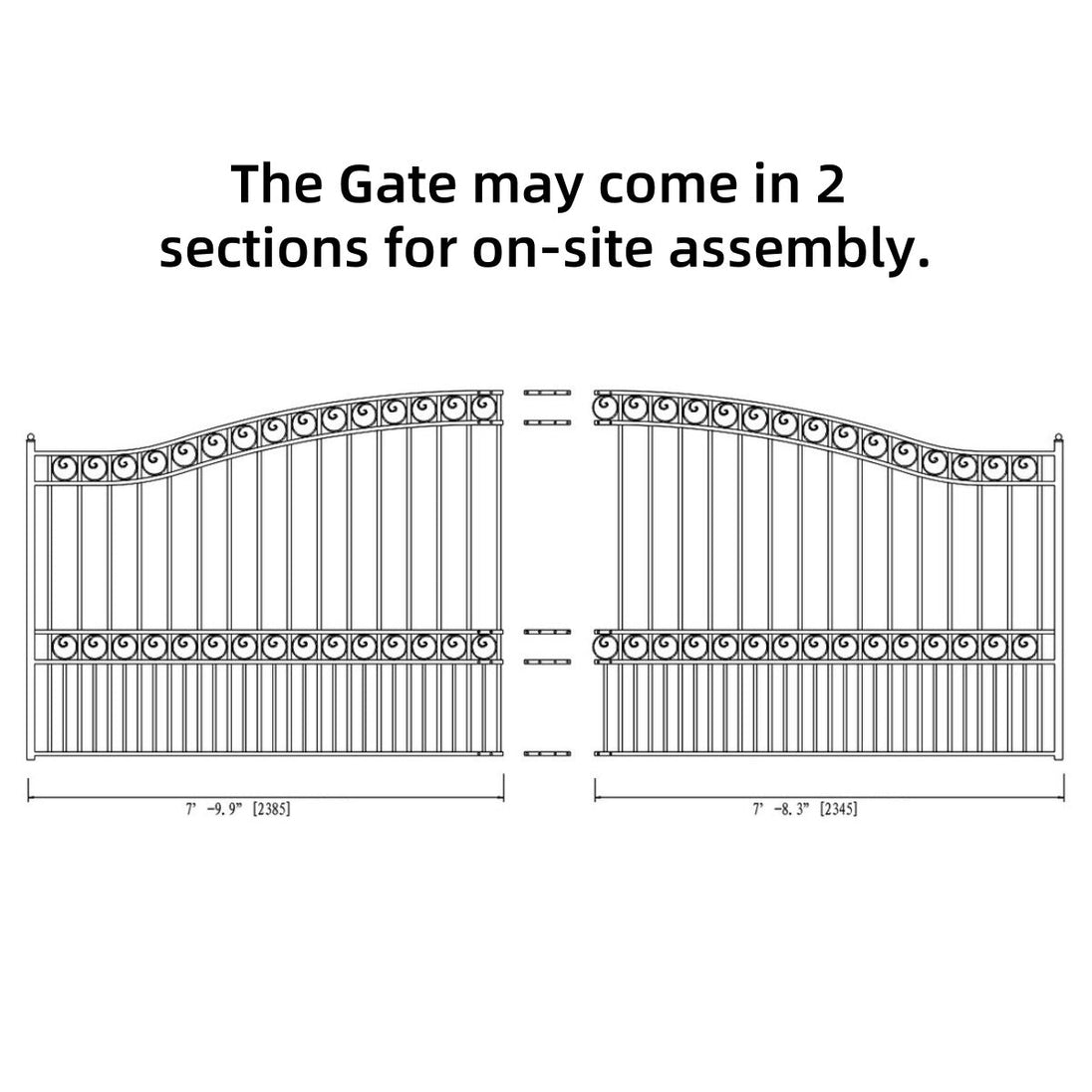Chery Industrial 16x6 ft Steel Sliding Driveway Gate