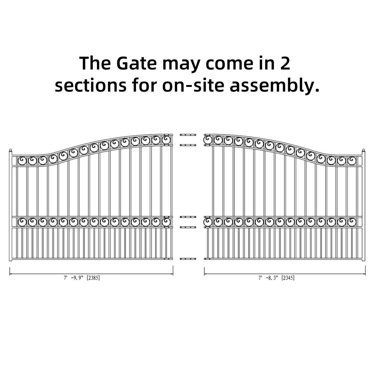 Chery Industrial 16x6 ft Steel Sliding Driveway Gate