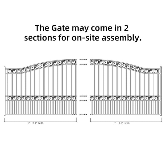 Chery Industrial 16x6 ft Steel Sliding Driveway Gate