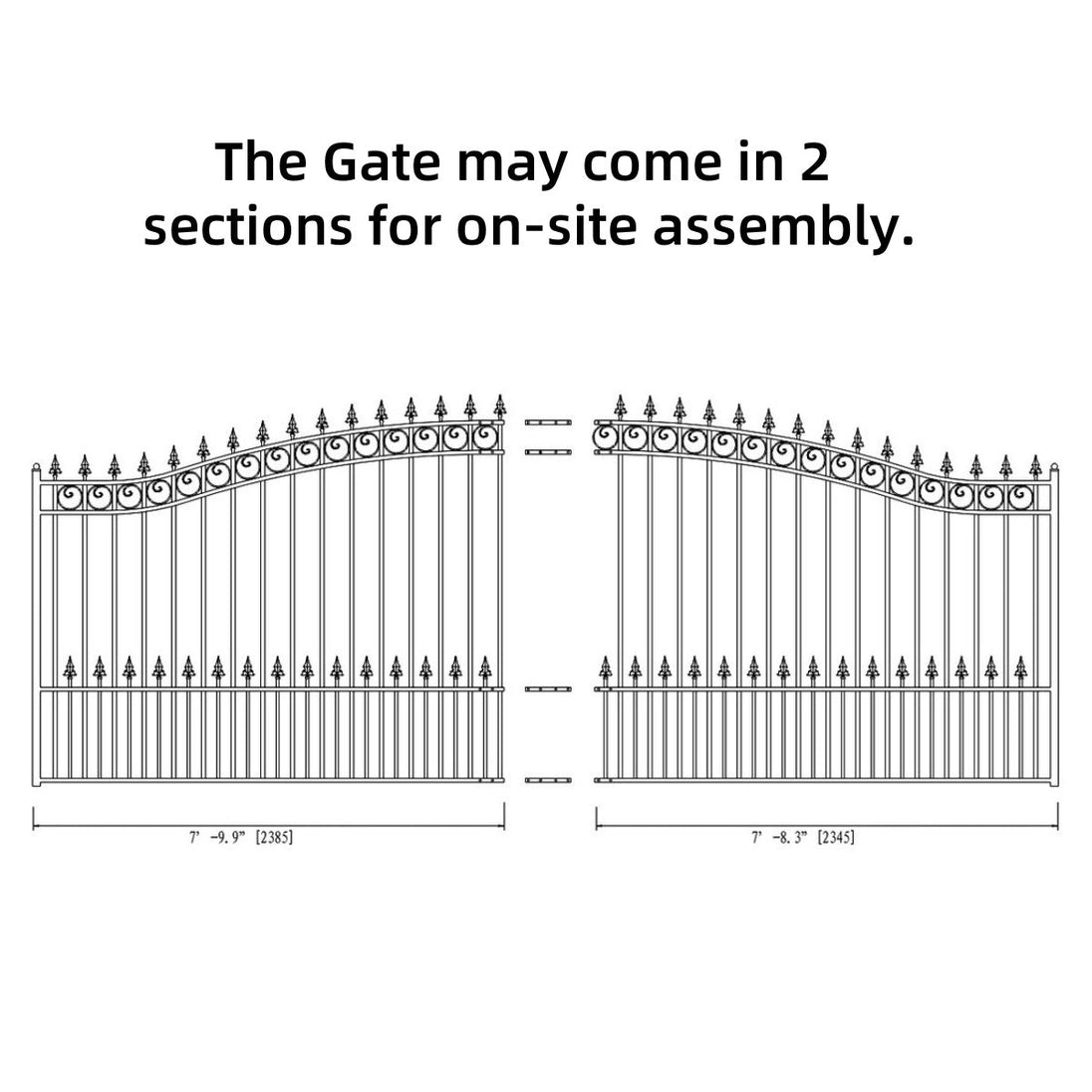 Chery Industrial 16x6 ft Steel Sliding Driveway Gate