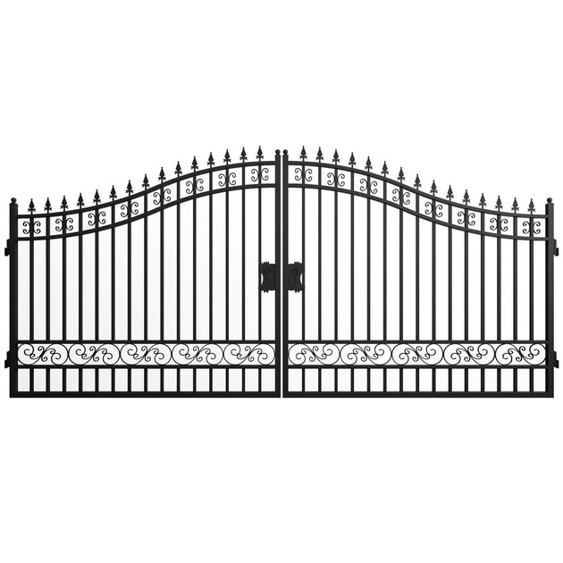 Chery Industrial | 16x8 ft Steel Dual Swing Driveway Gate