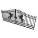 Chery Industrial 16x8 ft Steel Dual Swing Driveway Gate with Horse Pattern