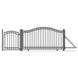 Chery Industrial 18ft Steel Sliding Driveway Gate with 5ft Pedestrian Gate
