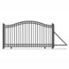 Chery Industrial 18ft Steel Sliding Driveway Gate with 5ft Pedestrian Gate