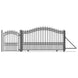 Chery Industrial 18ft Steel Sliding Driveway Gate with 5ft Pedestrian Gate