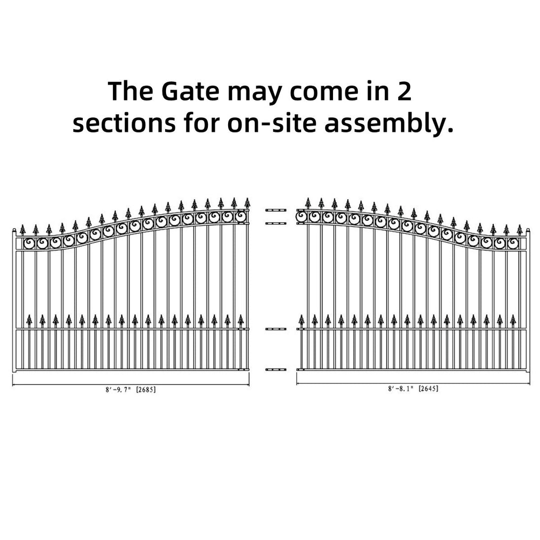 Chery Industrial 18x6 ft Steel Sliding Driveway Gate
