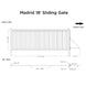 Chery Industrial 18x6 ft Steel Sliding Driveway Gate