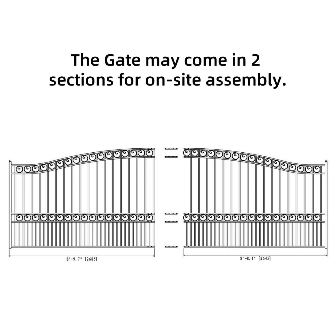 Chery Industrial 18x6 ft Steel Sliding Driveway Gate