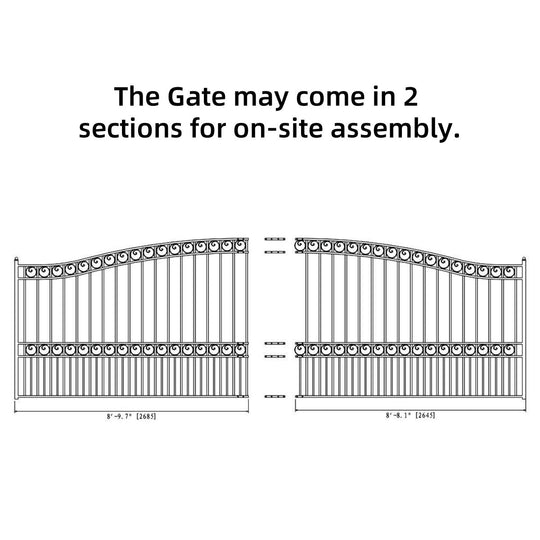 Chery Industrial 18x6 ft Steel Sliding Driveway Gate