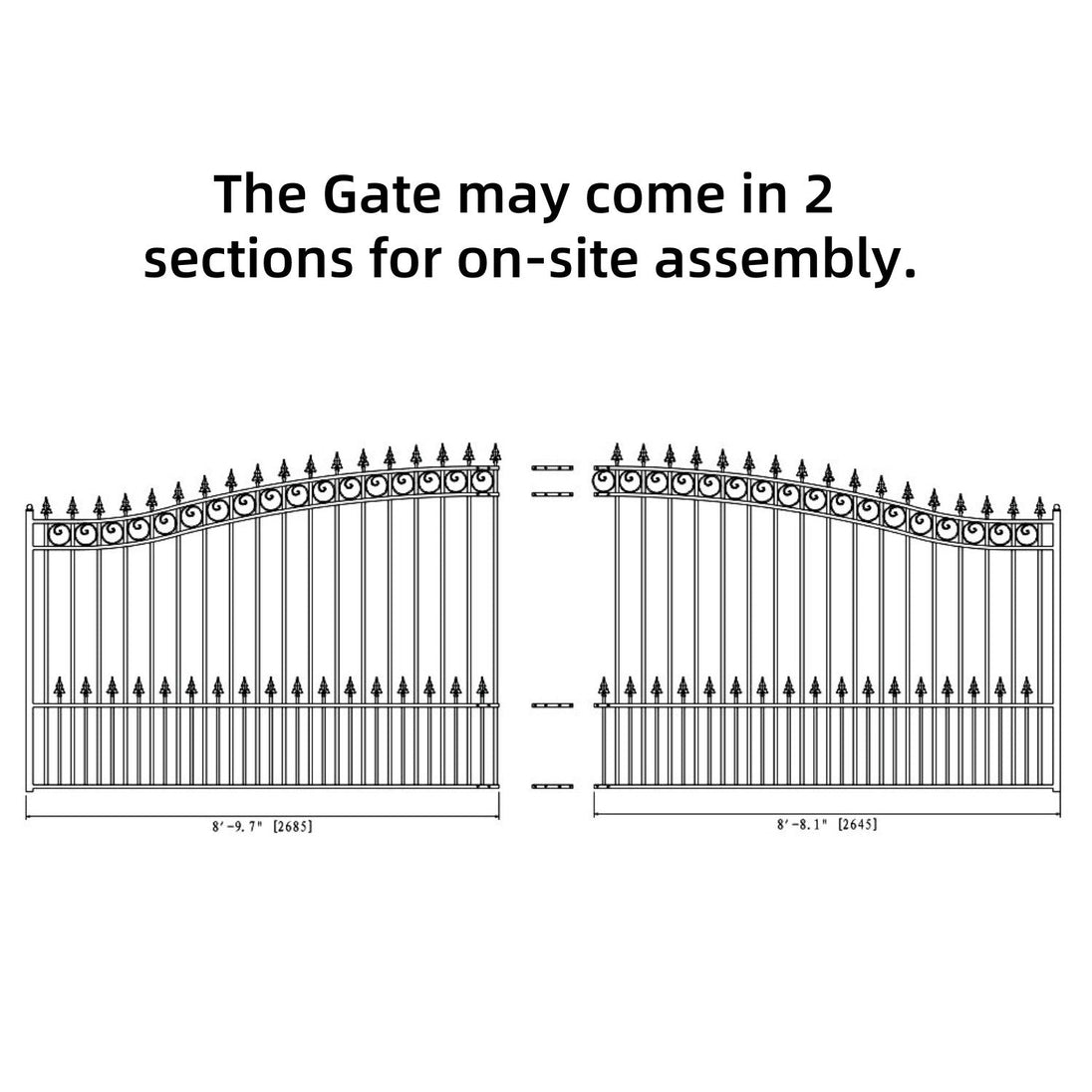 Chery Industrial 18x6 ft Steel Sliding Driveway Gate